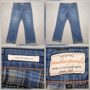 Weatherproof Vintage Regular Jeans Men's 38 Blue Denim Straight Leg
